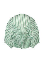 A detail shot of the ISSEY MIYAKE GENERIC STRIPES (HAND PLEATS) clothing.