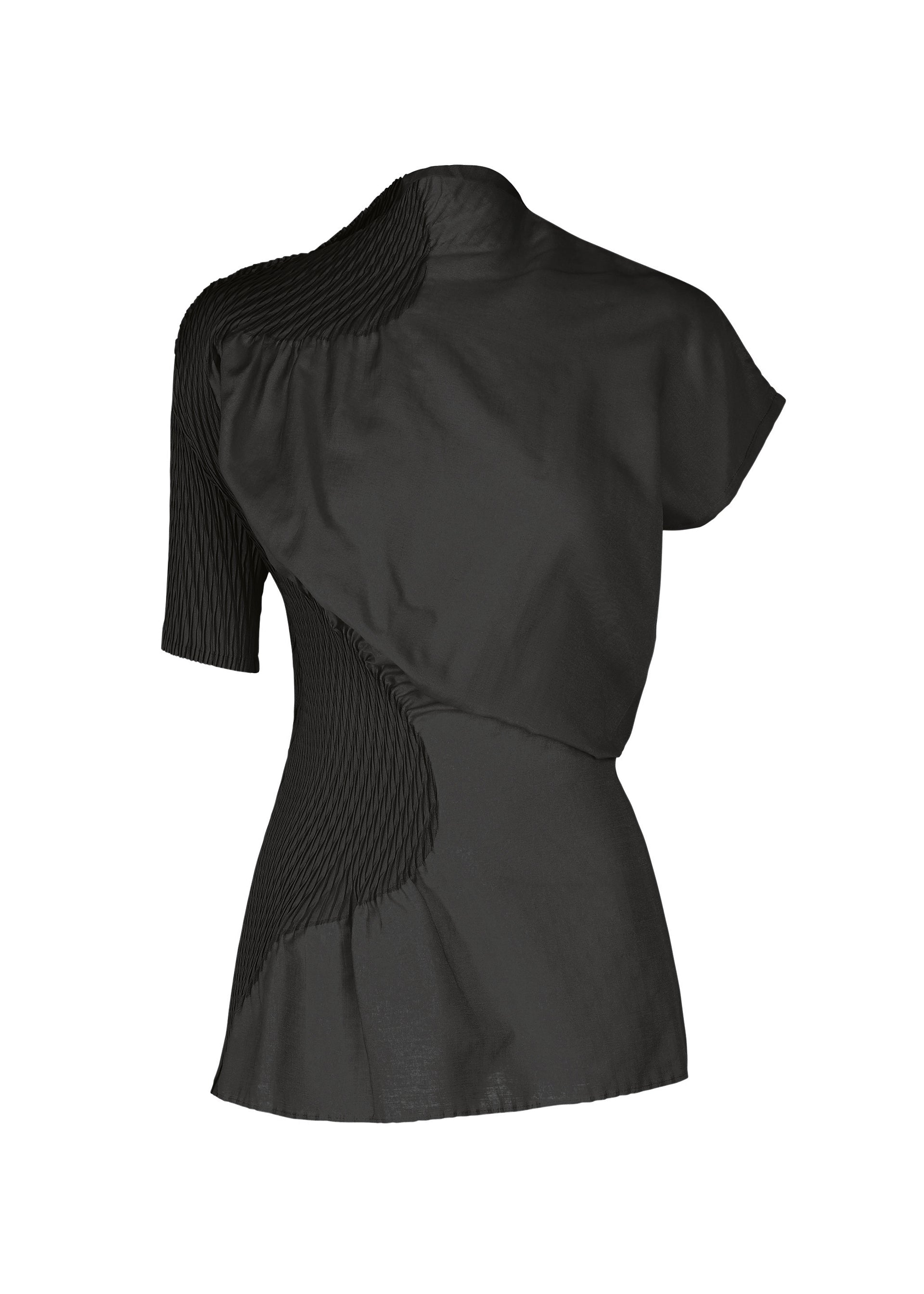 KNIT (CONTOUR) PLEATS Top Black