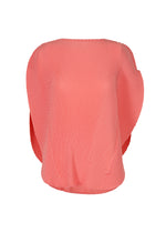 ORBICULAR PLEATS Top Coral