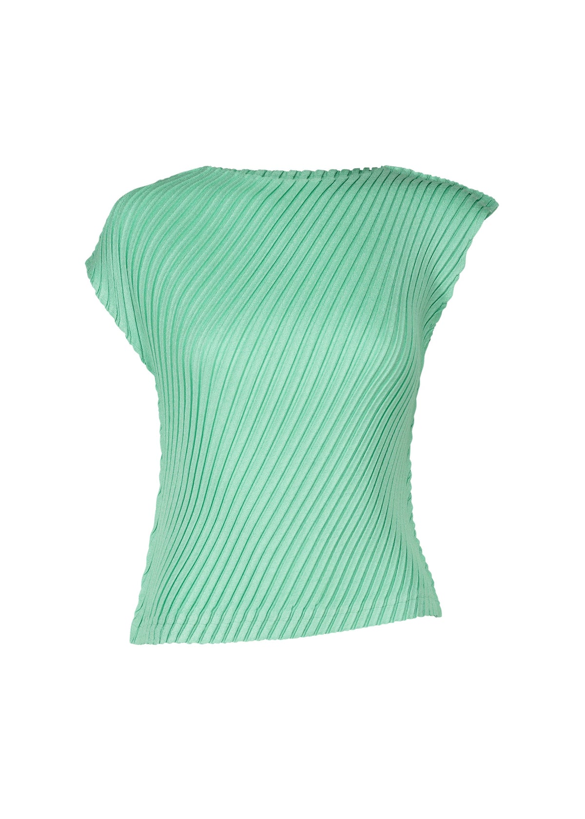 A product shot of the ISSEY MIYAKE LINEN LIKE PLEATS shirt in mint (60).