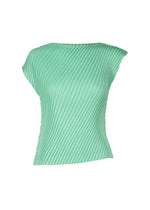 A product shot of the ISSEY MIYAKE LINEN LIKE PLEATS shirt in mint (60).