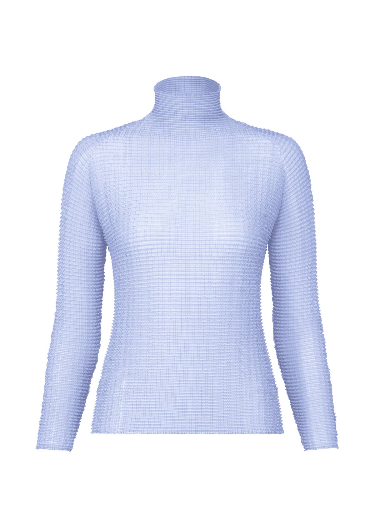 A product shot of the ISSEY MIYAKE WOOLY PLEATS 58 shirt in light blue (71).