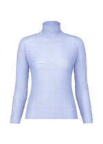 A product shot of the ISSEY MIYAKE WOOLY PLEATS 58 shirt in light blue (71).
