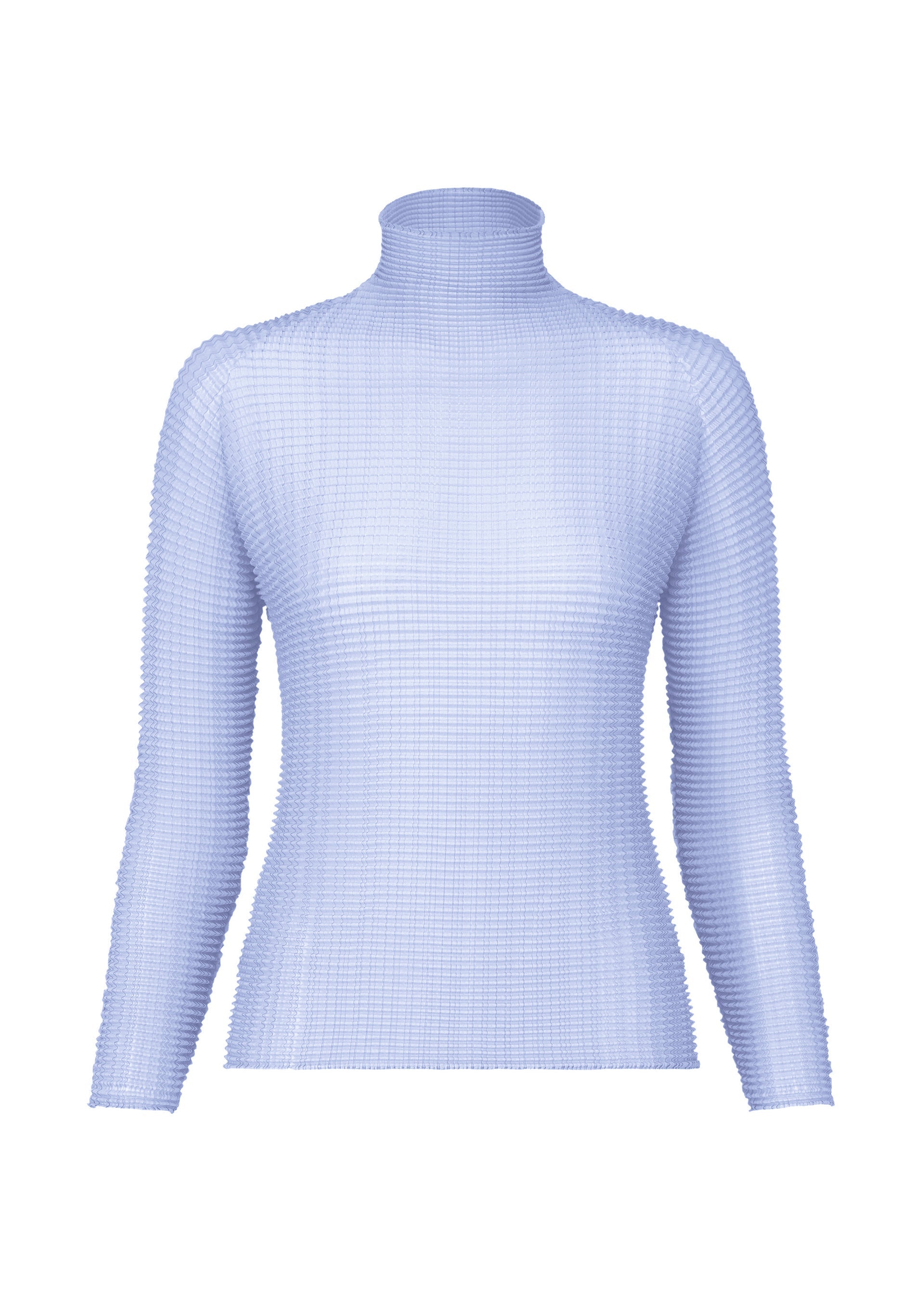 A product shot of the ISSEY MIYAKE WOOLY PLEATS 58 shirt in light blue (71).