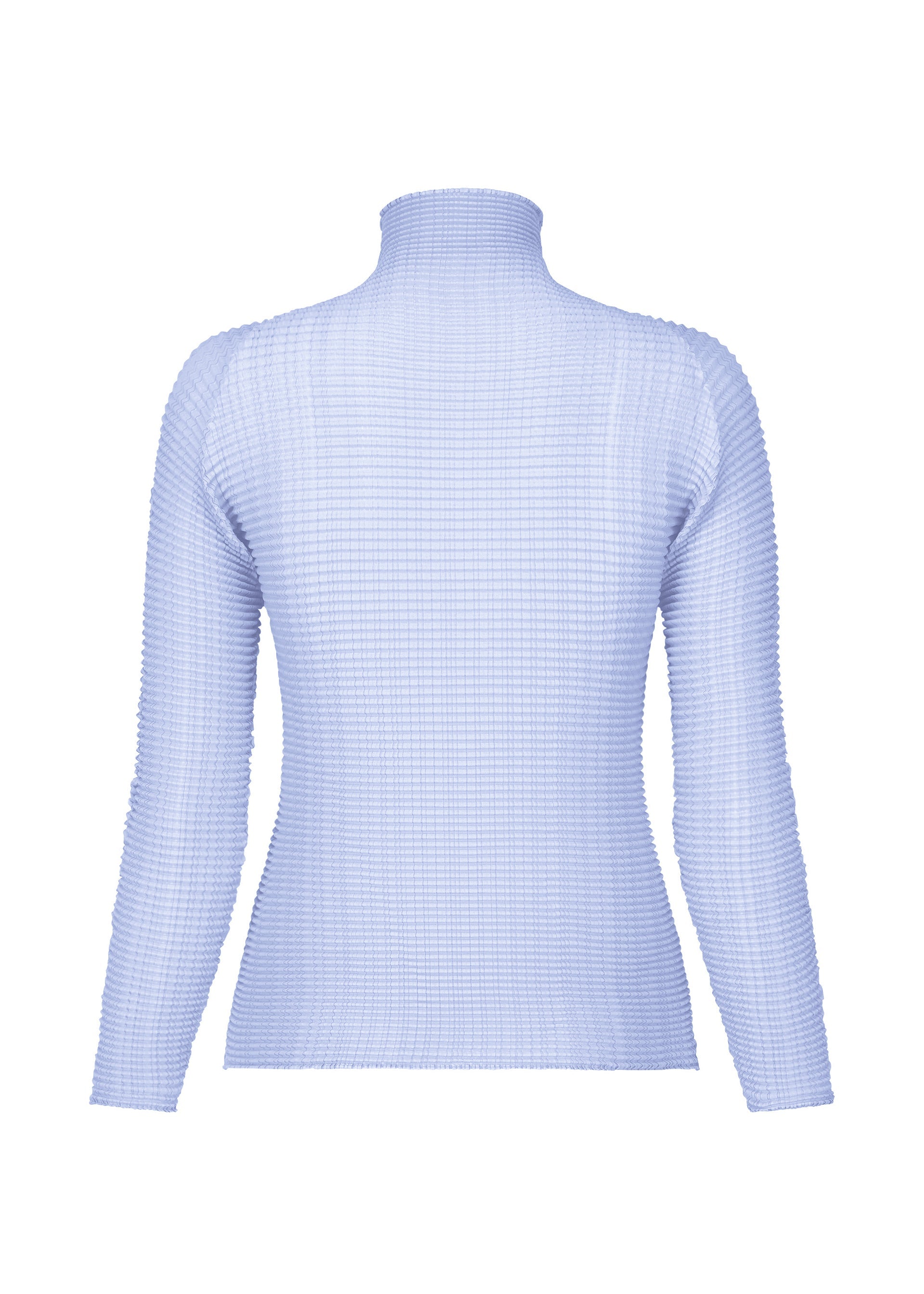 A detail shot of the ISSEY MIYAKE WOOLY PLEATS 58 shirt.