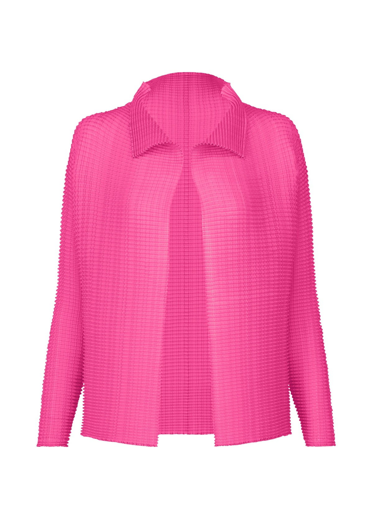 A product shot of the ISSEY MIYAKE WOOLY PLEATS 58 shirt in pink (22).