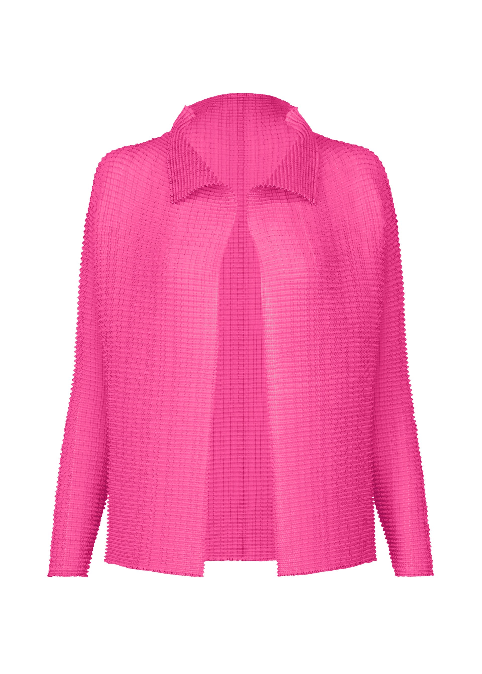 A product shot of the ISSEY MIYAKE WOOLY PLEATS 58 shirt in pink (22).
