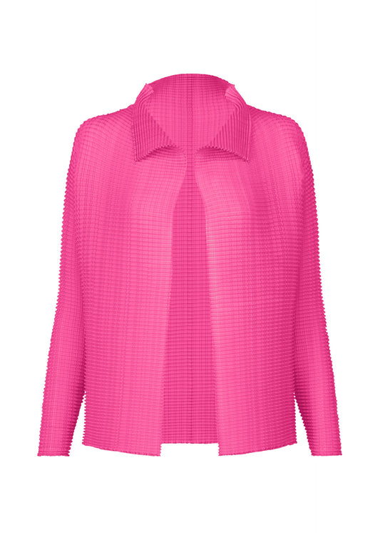 A product shot of the ISSEY MIYAKE WOOLY PLEATS 58 shirt in pink (22).
