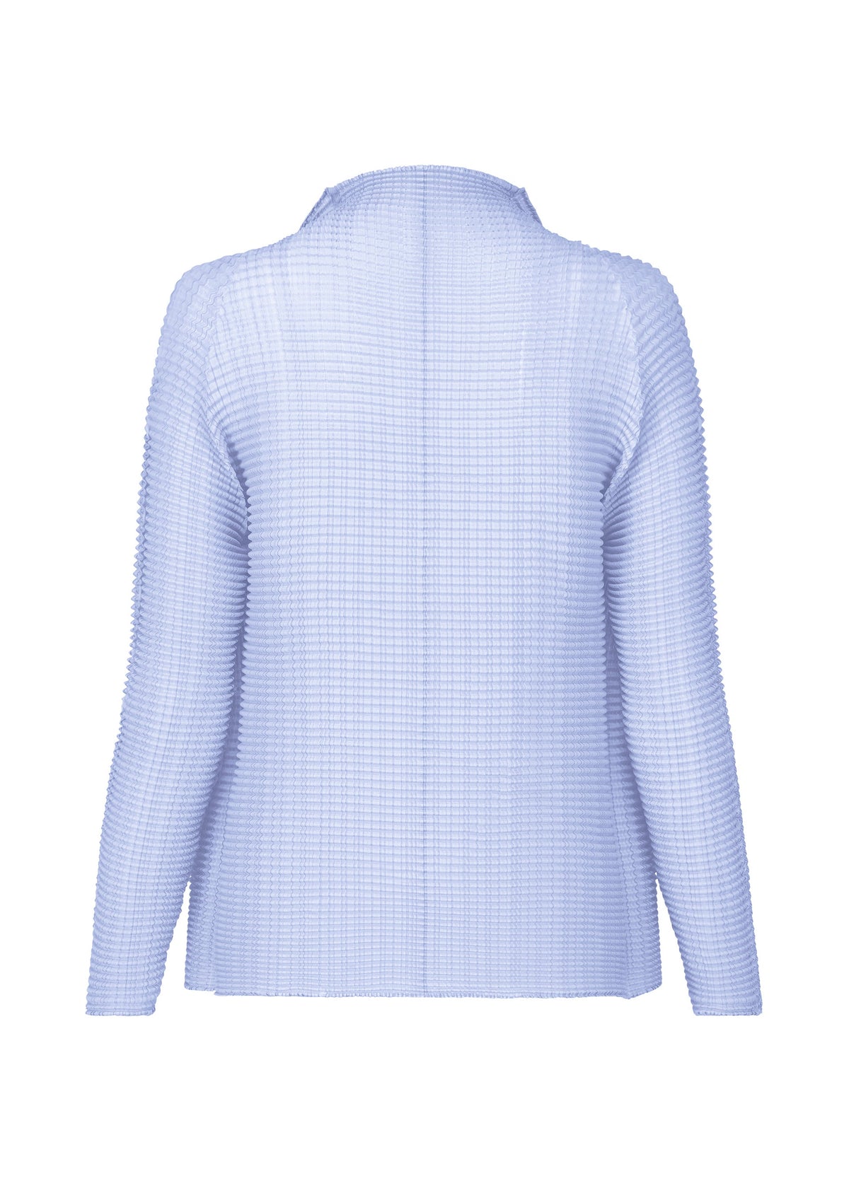A detail shot of the ISSEY MIYAKE WOOLY PLEATS 58 shirt.