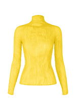 A product shot of the ISSEY MIYAKE CHIFFON TWIST 3 clothing in yellow (52).