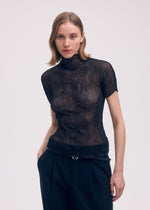 CHIFFON TWIST BK/WT-58 Top White