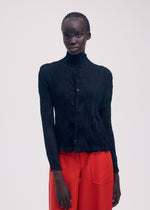 CHIFFON TWIST BK/WT-58 Cardigan Black