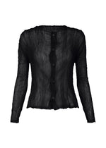 CHIFFON TWIST BK/WT Cardigan Black