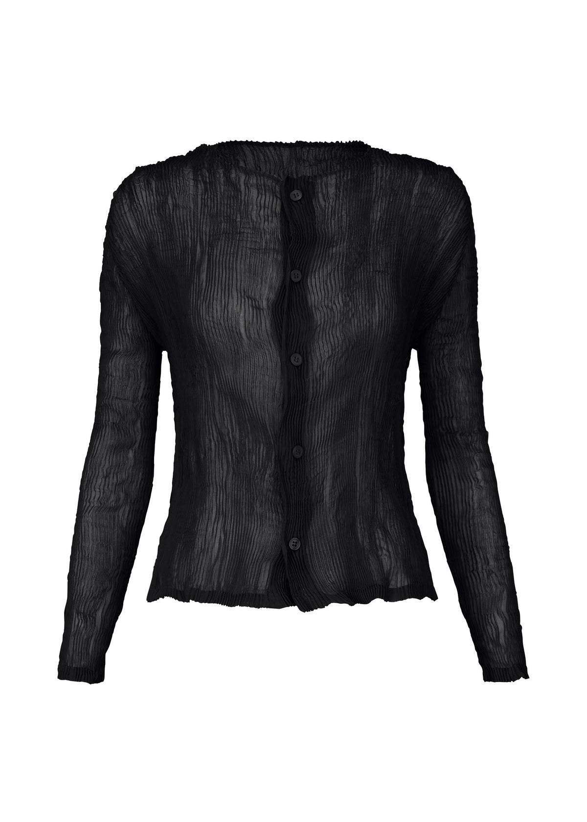 CHIFFON TWIST BK/WT Cardigan Black