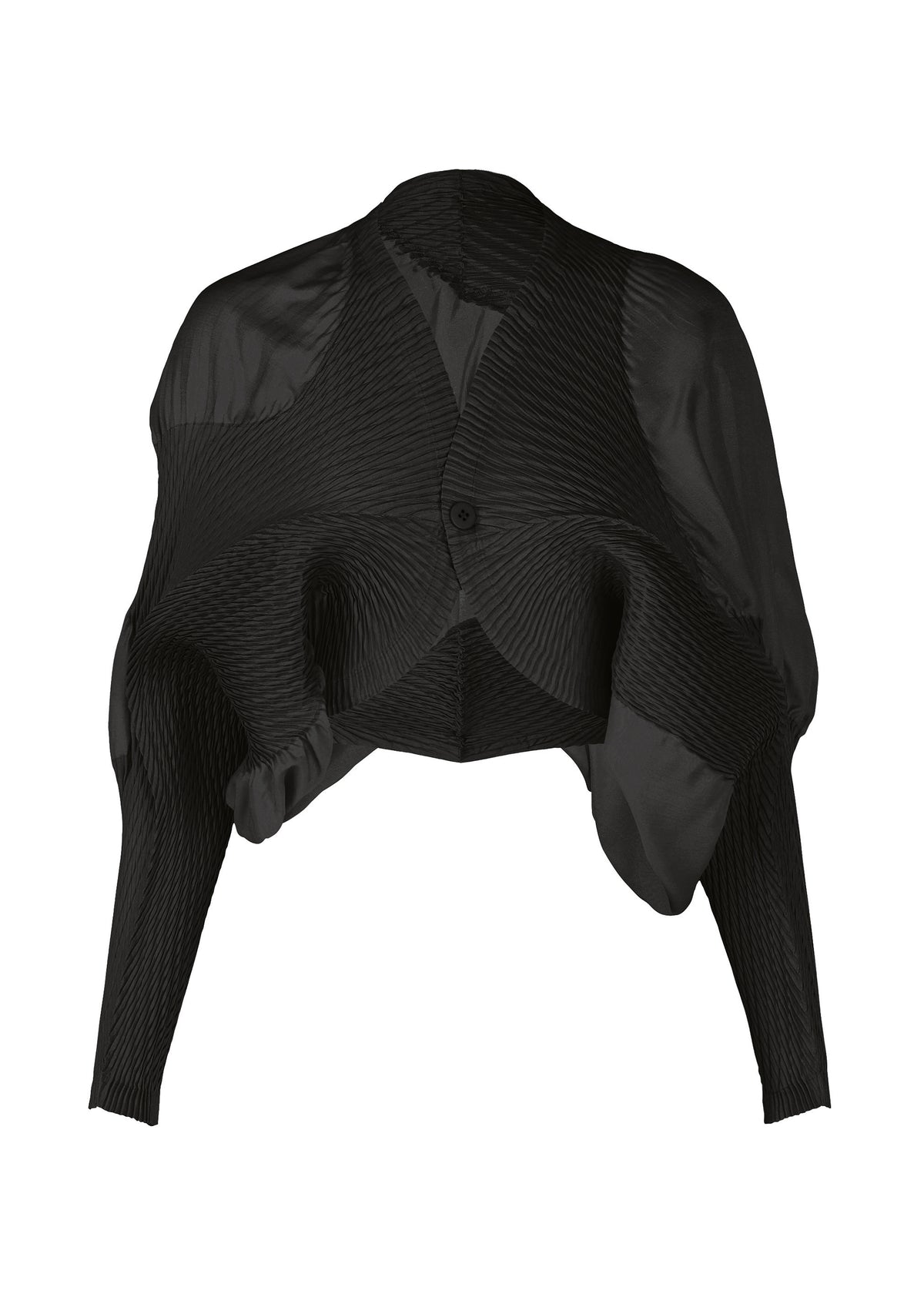 KNIT (CONTOUR) PLEATS Cardigan Black