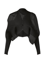 KNIT (CONTOUR) PLEATS Cardigan Black