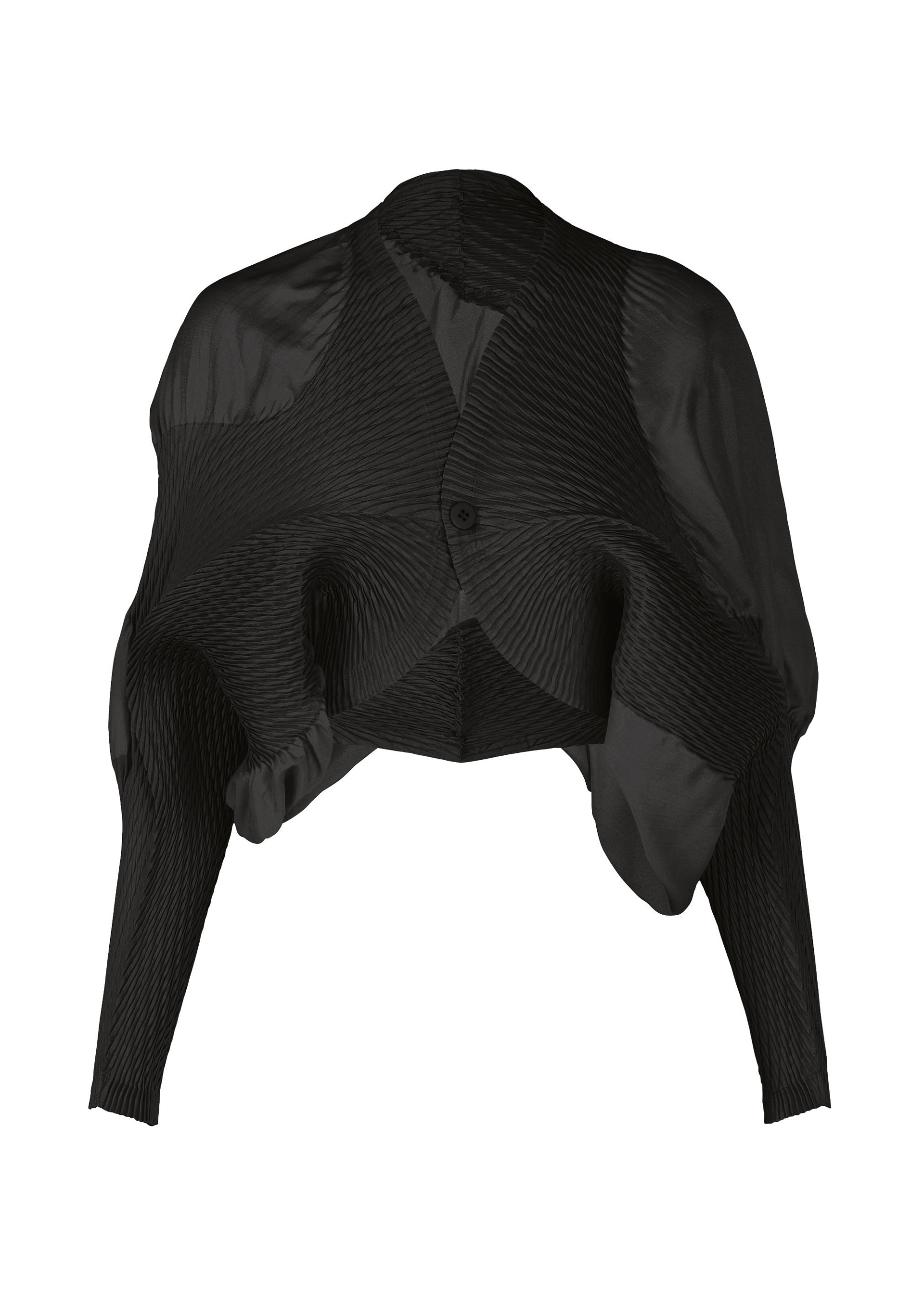 KNIT (CONTOUR) PLEATS Cardigan Black