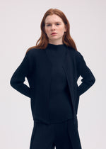 ORBICULAR PLEATS Cardigan Black