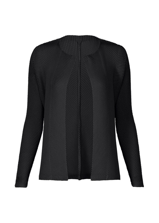 ORBICULAR PLEATS Cardigan Black