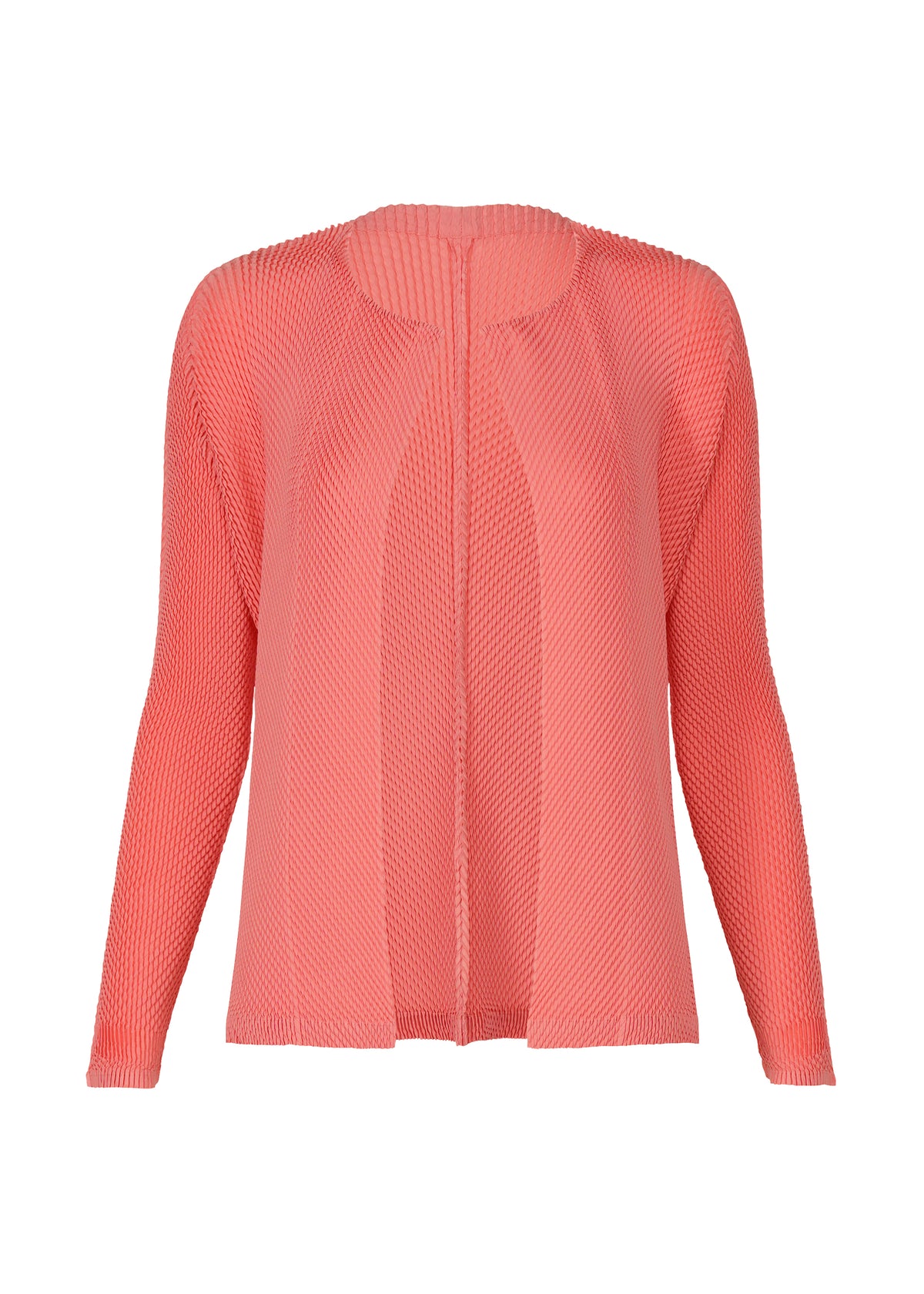 ORBICULAR PLEATS Cardigan Coral