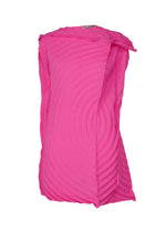A product shot of the ISSEY MIYAKE PAPER BAG PLEATS tunic in pink (22).