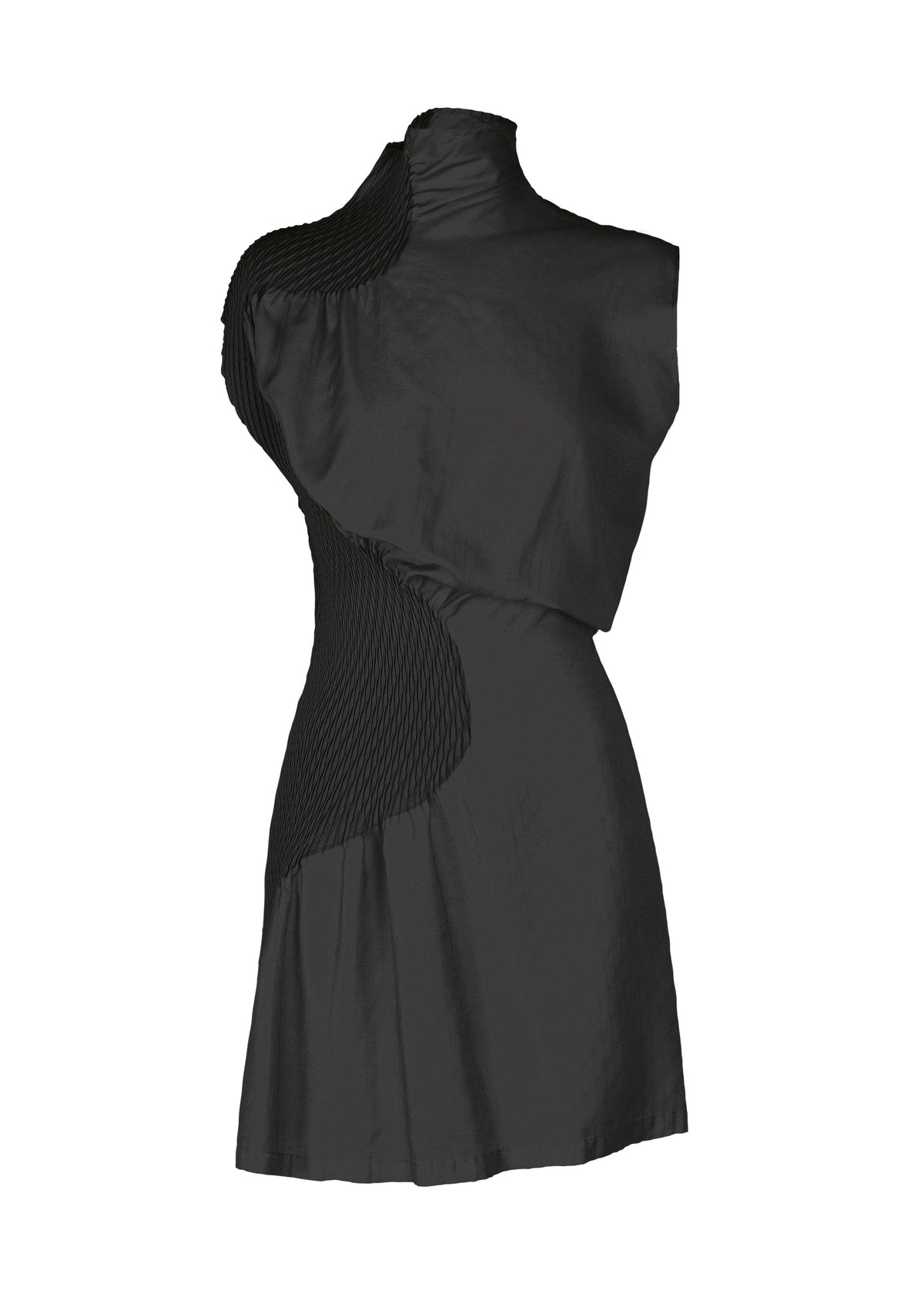 KNIT (CONTOUR) PLEATS Tunic Black