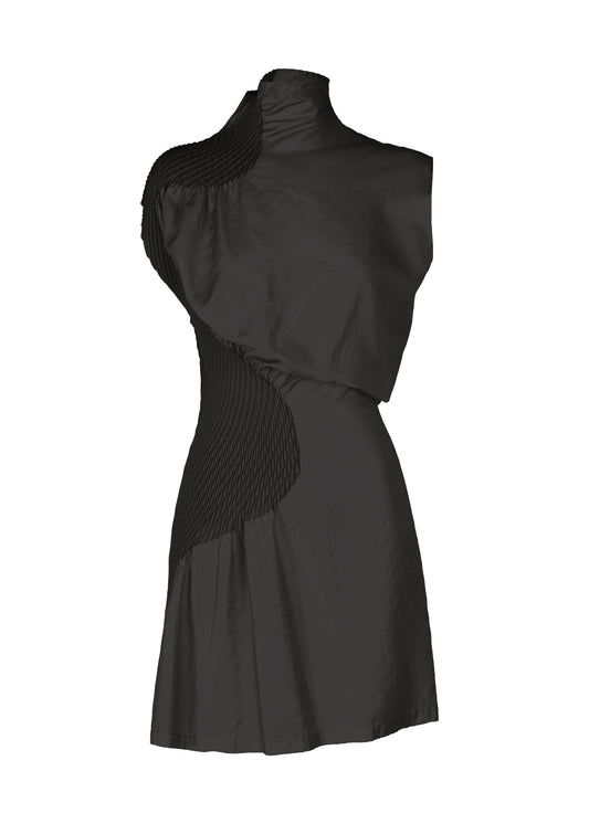 KNIT (CONTOUR) PLEATS Tunic Black