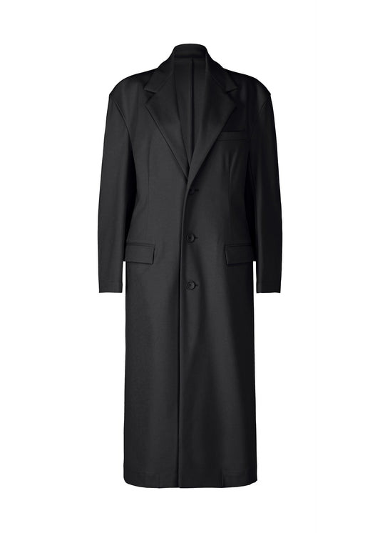 A product shot of the ISSEY MIYAKE SIMPLE ENSEMBLE jacket in black.