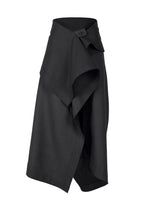A product shot of the ISSEY MIYAKE LEFT UNDONE trousers in black (15).