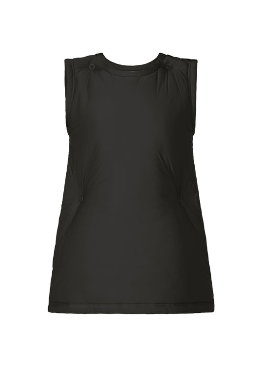 A product shot of the ISSEY MIYAKE PUMPED T tunic in black (15).