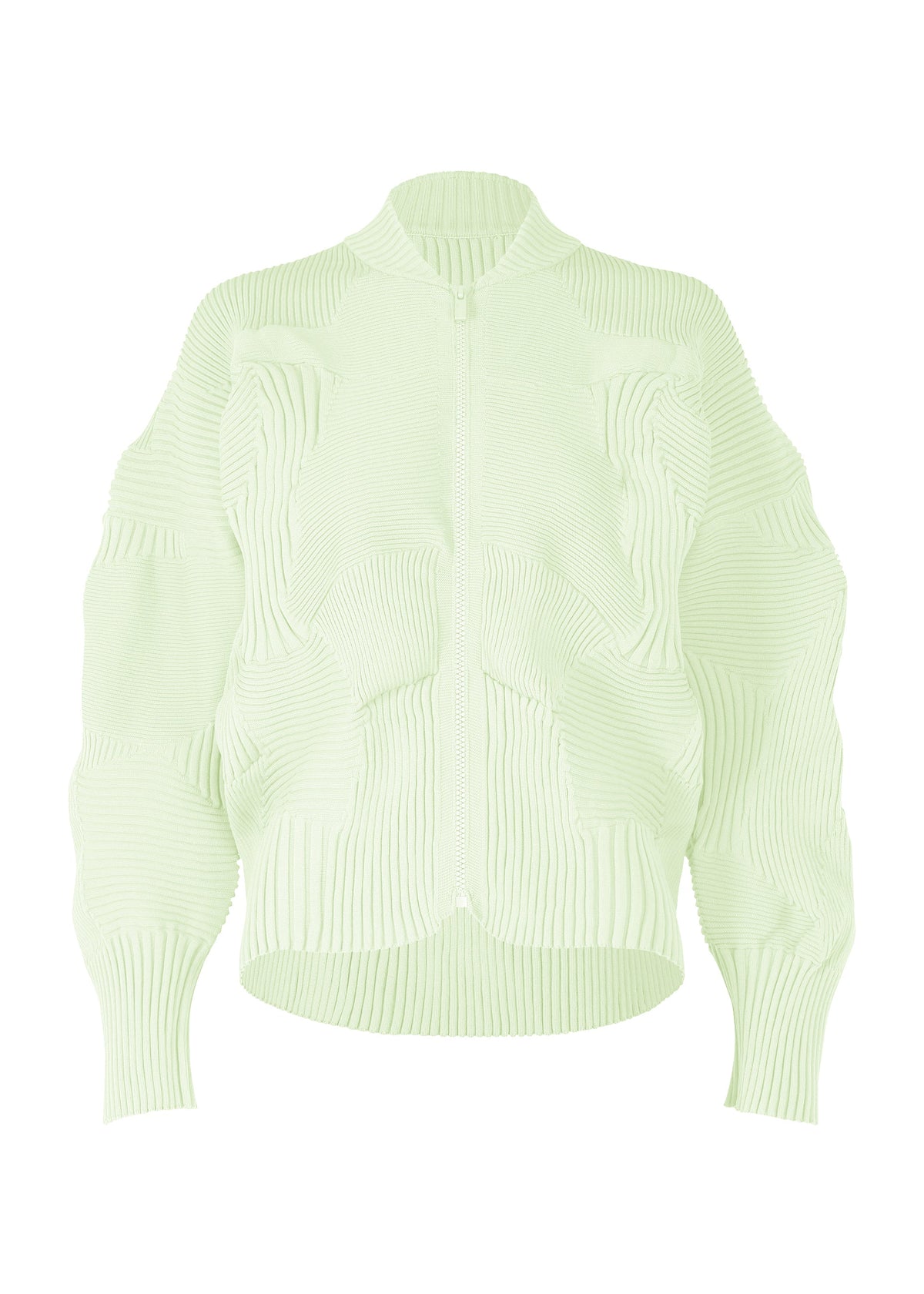 A product shot of the ISSEY MIYAKE KONE KONE jacket in mint (60).