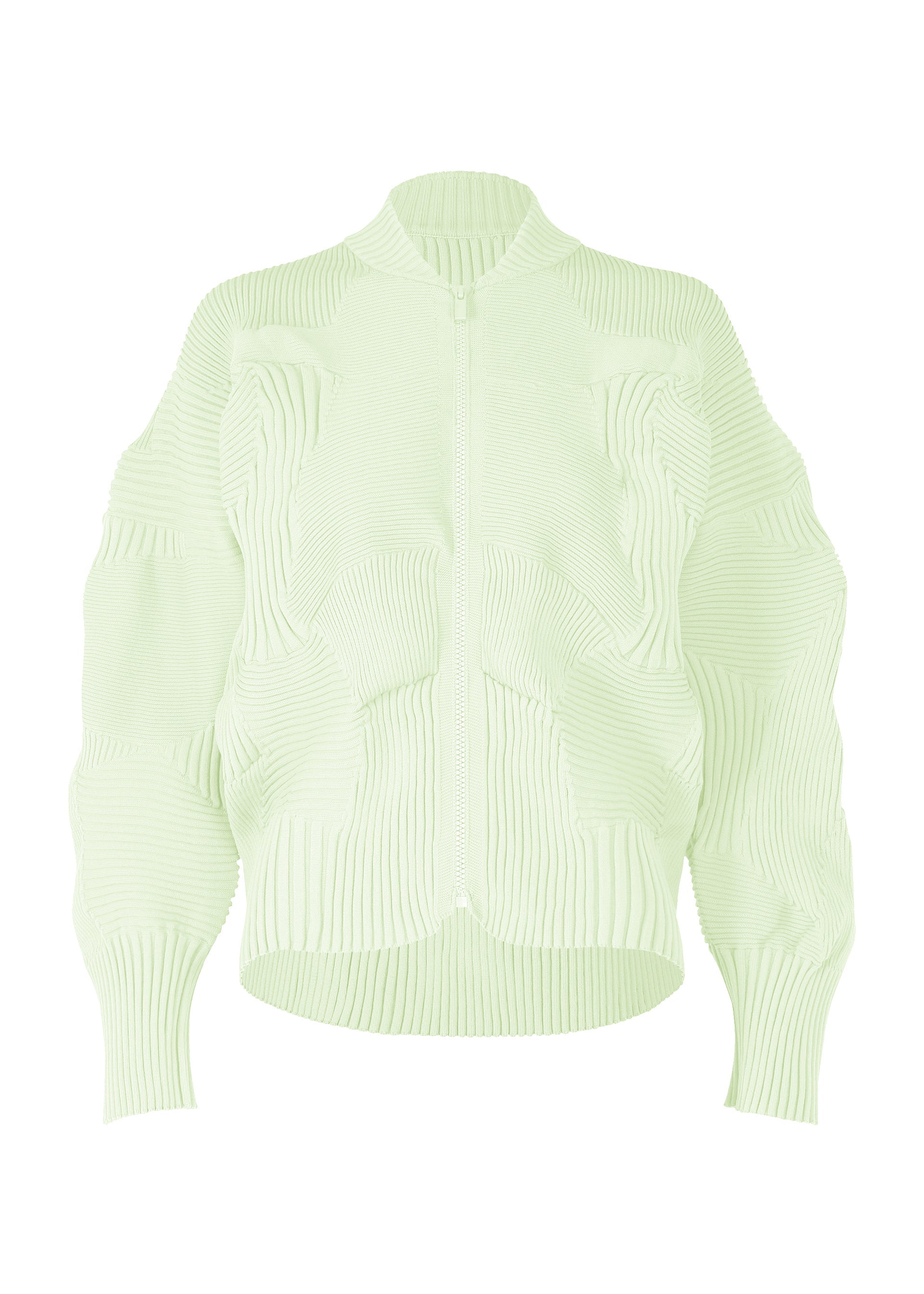 A product shot of the ISSEY MIYAKE KONE KONE jacket in mint (60).