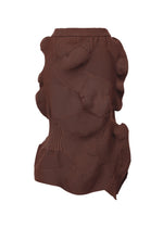A product shot of the ISSEY MIYAKE KONE KONE skirt in dark brown (45).