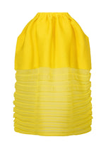 A detail shot of the ISSEY MIYAKE MOVING KNIT clothing.