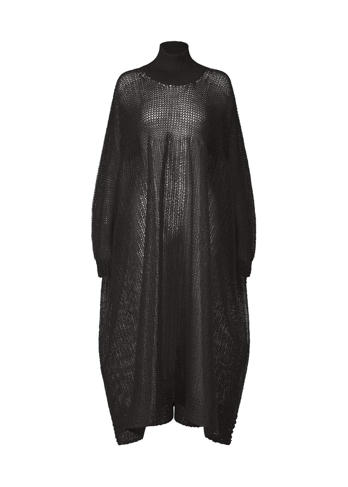 A product shot of the ISSEY MIYAKE PANINI dress in black (15).