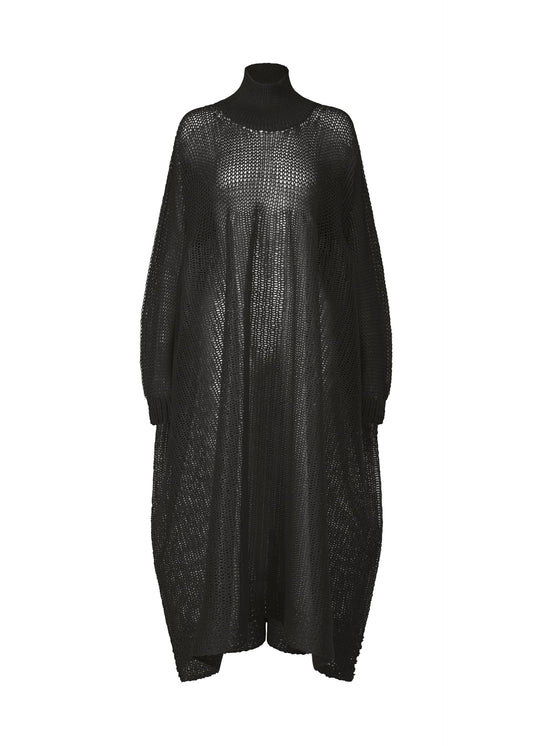 A product shot of the ISSEY MIYAKE PANINI dress in black (15).