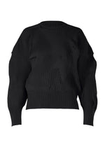 A product shot of the ISSEY MIYAKE KONE KONE top in black (15).
