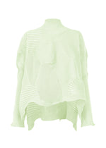 A product shot of the ISSEY MIYAKE KONE KONE top in mint (60).