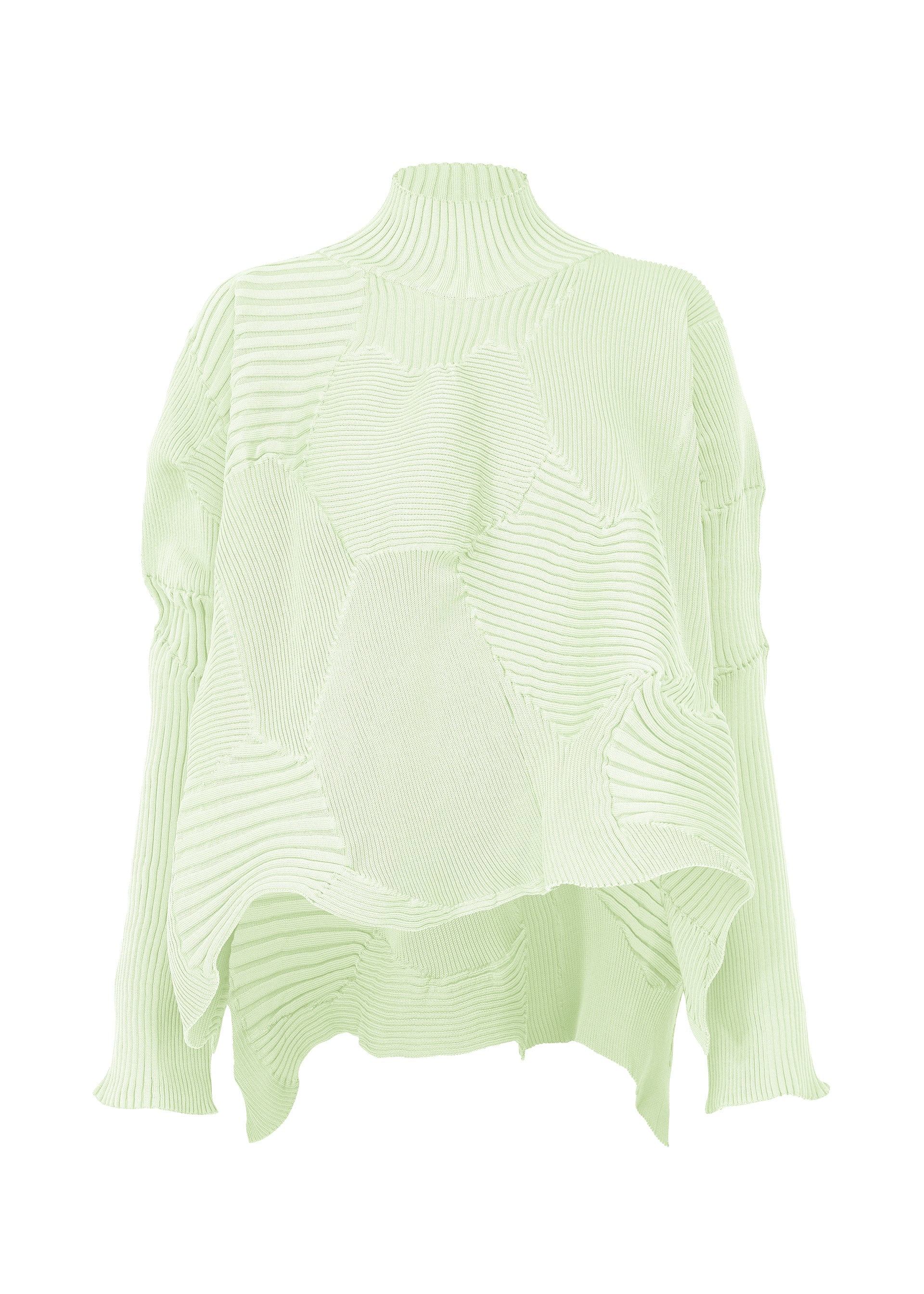 A product shot of the ISSEY MIYAKE KONE KONE top in mint (60).
