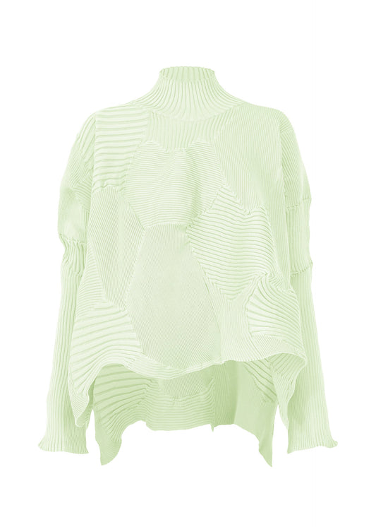 A product shot of the ISSEY MIYAKE KONE KONE top in mint (60).