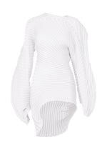 A product shot of the ISSEY MIYAKE KNIT (AS IT IS) top in white.