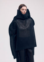 A model wears the ISSEY MIYAKE PANINI top.
