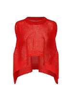 A product shot of the ISSEY MIYAKE PANINI top in red (24).