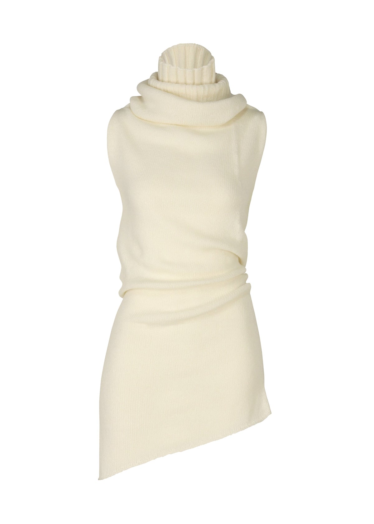 A product shot of the ISSEY MIYAKE SLEEVES COLLECTION top in off-white (02).