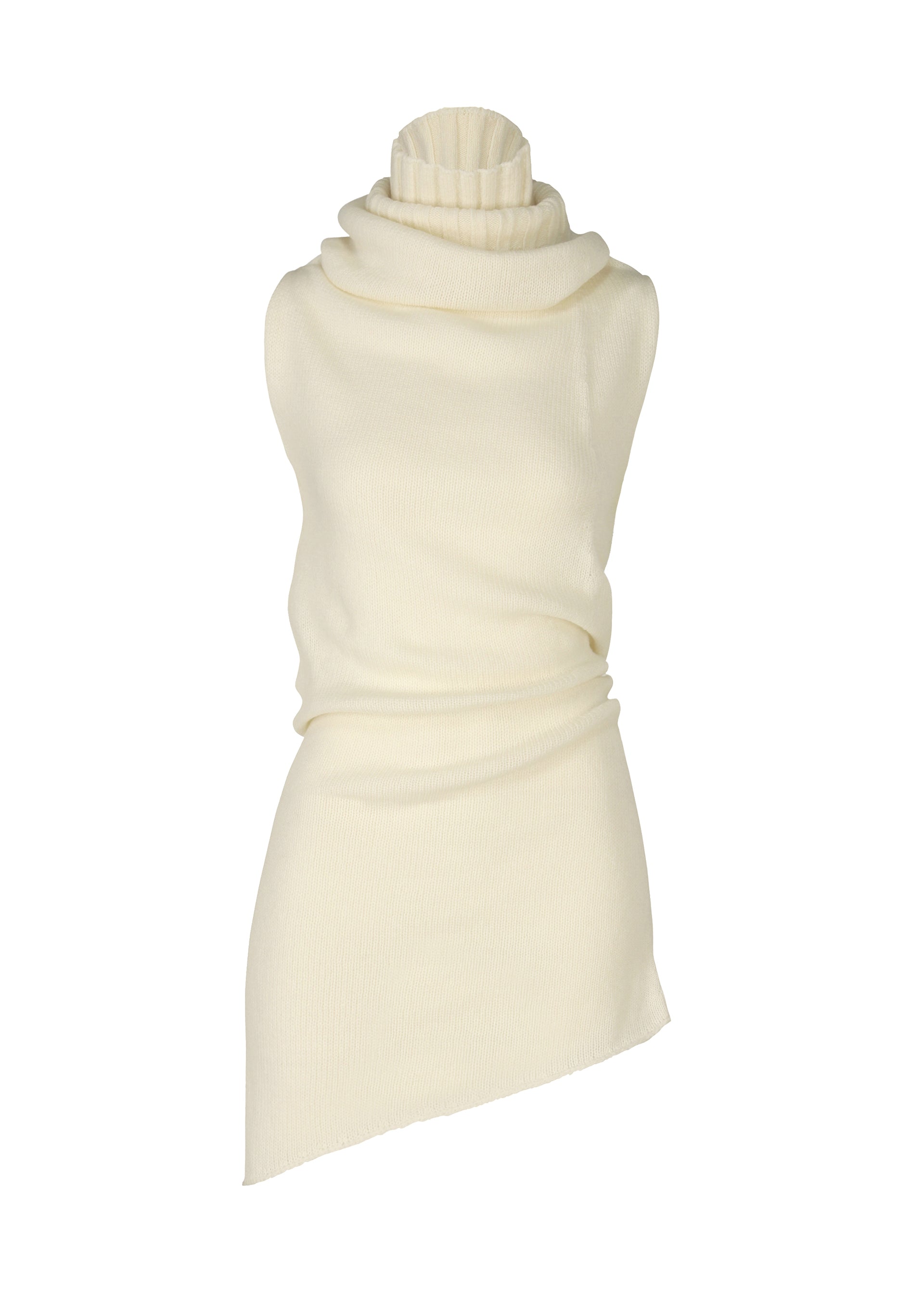 A product shot of the ISSEY MIYAKE SLEEVES COLLECTION top in off-white (02).