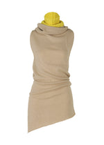 A product shot of the ISSEY MIYAKE SLEEVES COLLECTION top in beige-hued (46).