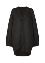 A product shot of the ISSEY MIYAKE BREEZE KNIT cardigan in black (15).