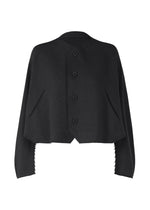 A product shot of the ISSEY MIYAKE CAMPAGNE cardigan in black (15).