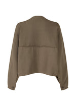 A detail shot of the ISSEY MIYAKE CAMPAGNE cardigan.