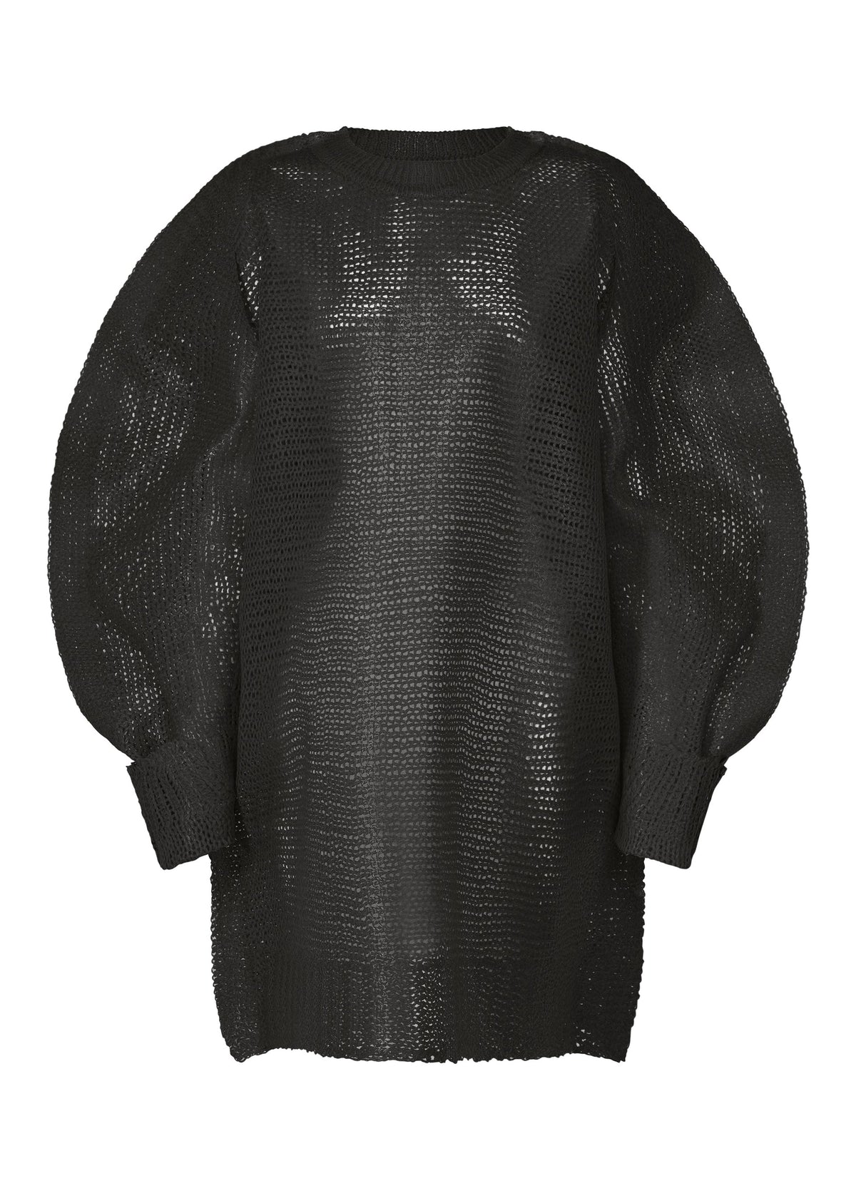 A product shot of the ISSEY MIYAKE PANINI tunic in black (15).